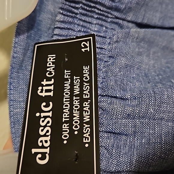 Alfred Dunner Comfort Waist Classic Fit wide leg capri sz 12 NWT - Picture 7 of 8